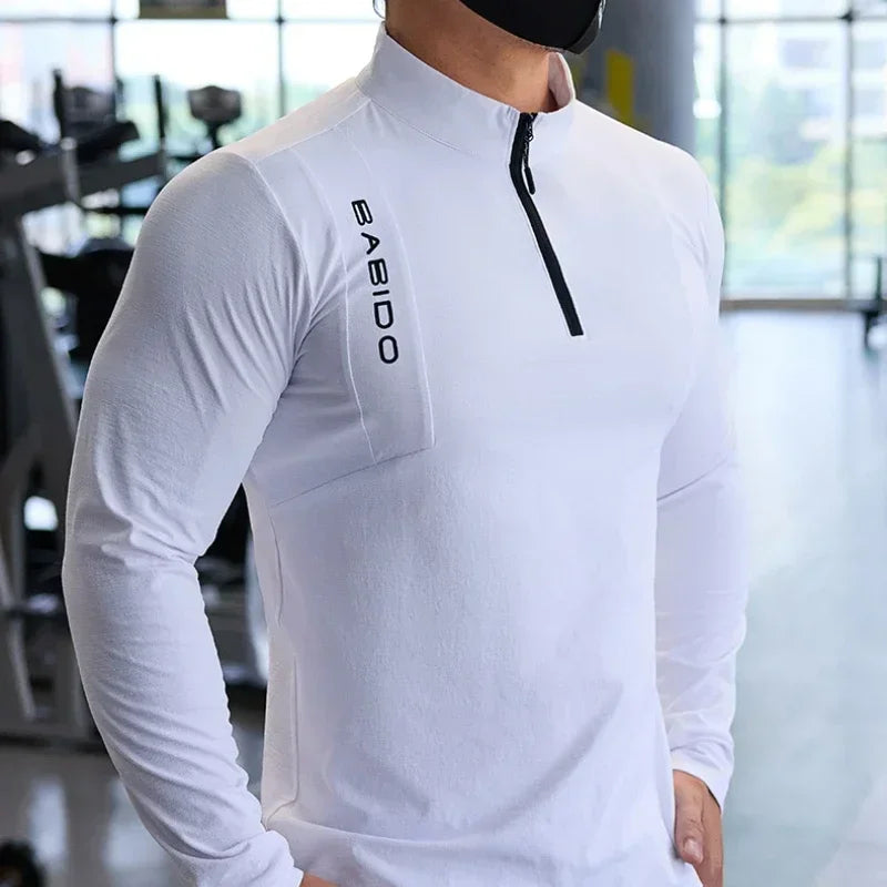 Men's Long Sleeve Performance Shirt - Quick-Dry Athletic Training Top